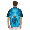 Astronaut And Female Alien Print Men's Short Sleeve Shirts-grizzshop