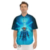 Astronaut And Female Alien Print Men's Short Sleeve Shirts-grizzshop