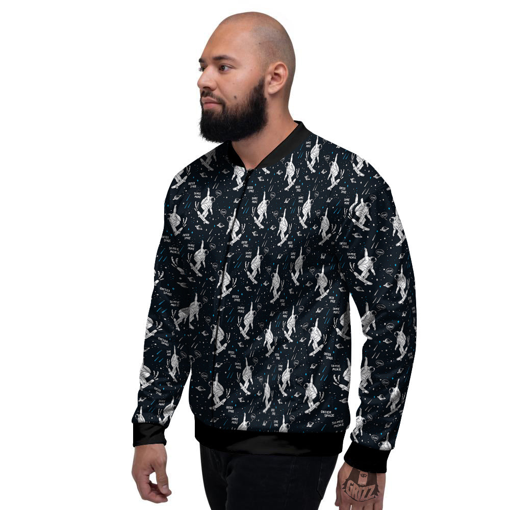Astronaut Cute Print Pattern Men's Bomber Jacket-grizzshop