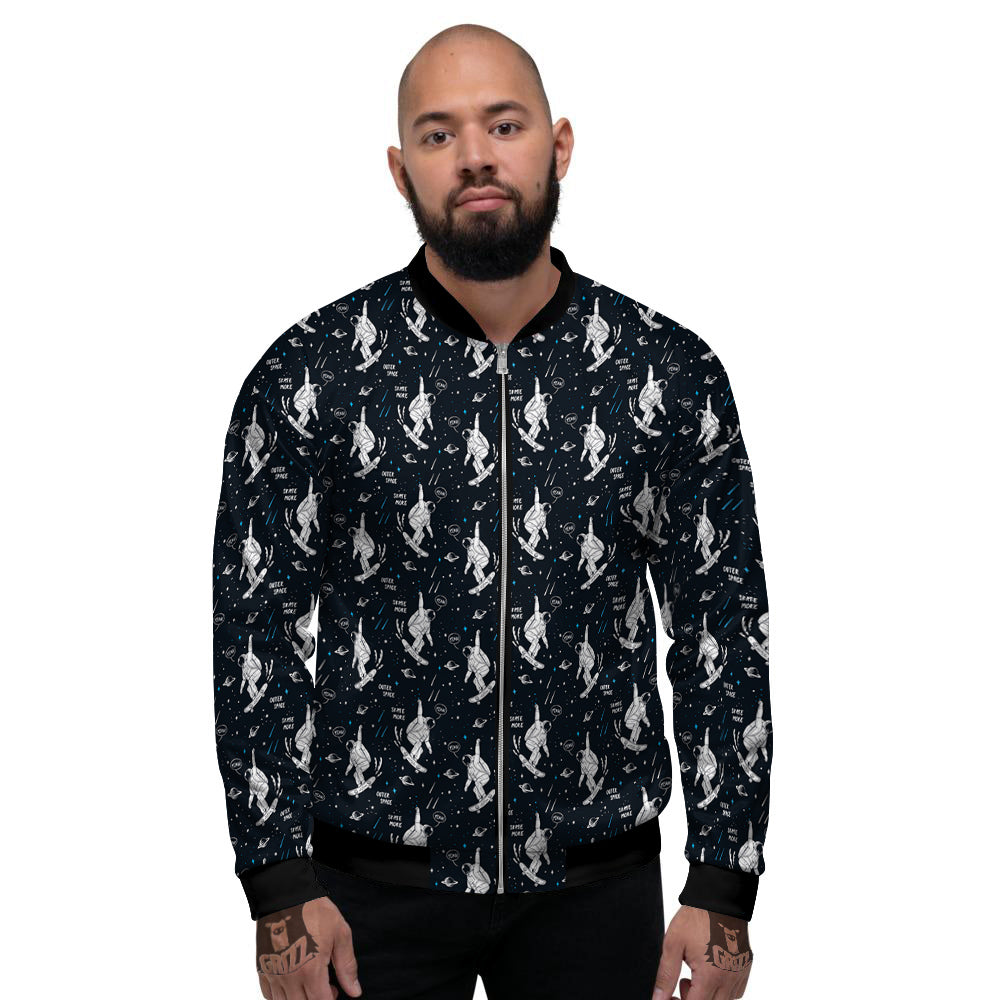 Astronaut Cute Print Pattern Men's Bomber Jacket-grizzshop