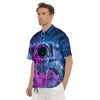 Astronaut Futuristic Print Men's Short Sleeve Shirts-grizzshop