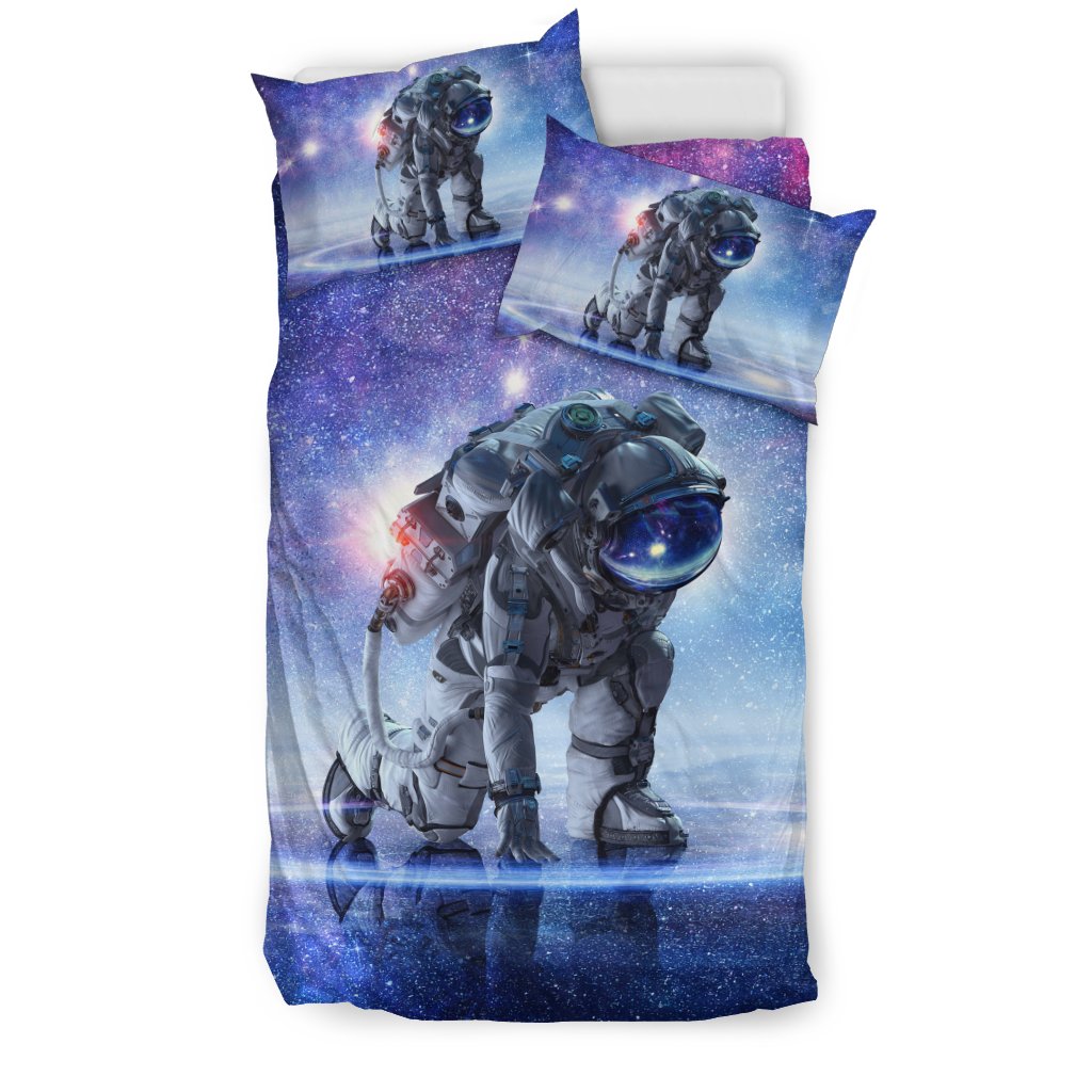 Astronaut Galaxy Space Print Duvet Cover Bedding Set-grizzshop
