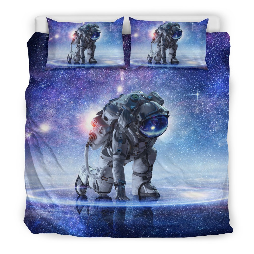 Astronaut Galaxy Space Print Duvet Cover Bedding Set-grizzshop