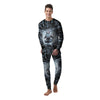 Astronaut In Machine Print Men's Pajamas-grizzshop