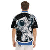 Astronaut In The Space Print Men's Short Sleeve Shirts-grizzshop