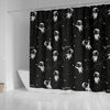 Astronaut Pattern Print Bathroom Shower Curtain-grizzshop