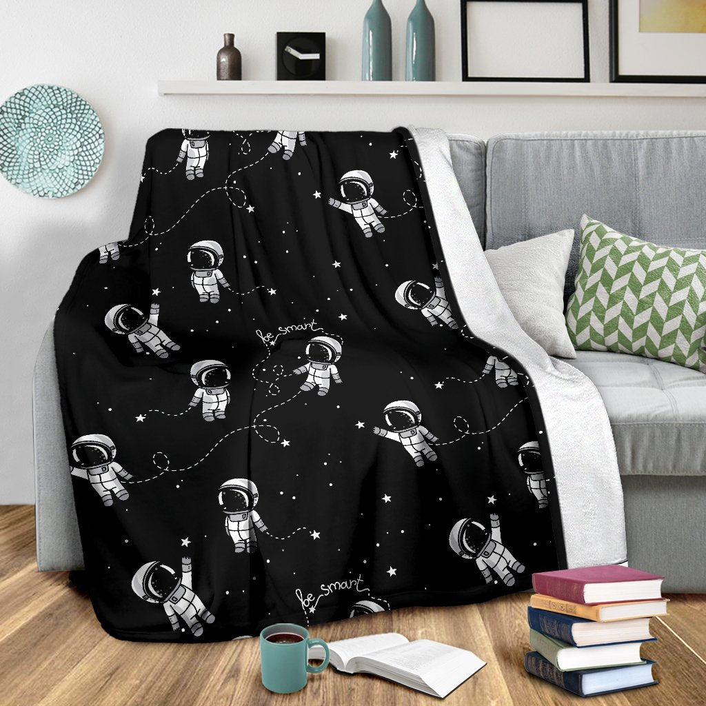 Astronaut Pattern Print Blanket-grizzshop