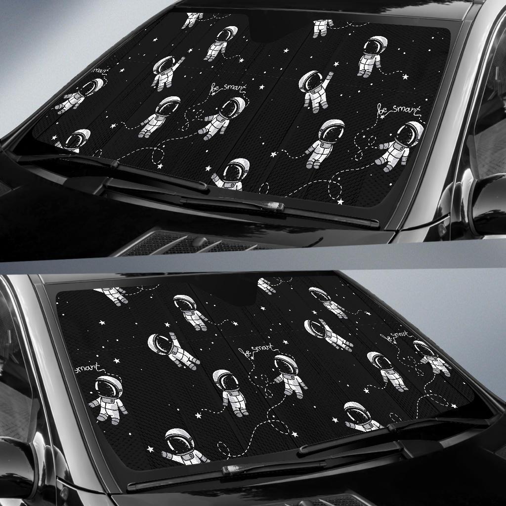 Astronaut Pattern Print Car Sun Shade-grizzshop