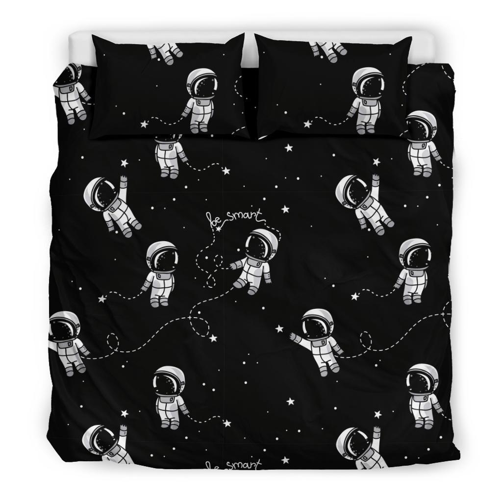 Astronaut Pattern Print Duvet Cover Bedding Set-grizzshop