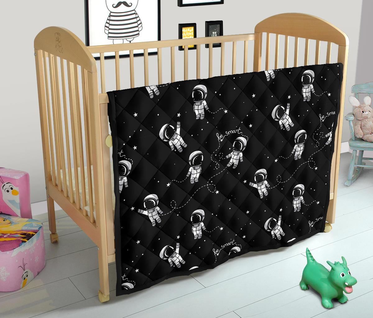 Astronaut Pattern Print Quilt-grizzshop