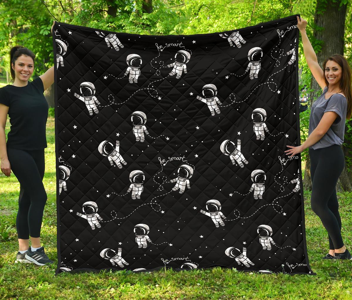 Astronaut Pattern Print Quilt-grizzshop