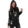 Astronaut Pattern Print Women Hoodie Dress-grizzshop