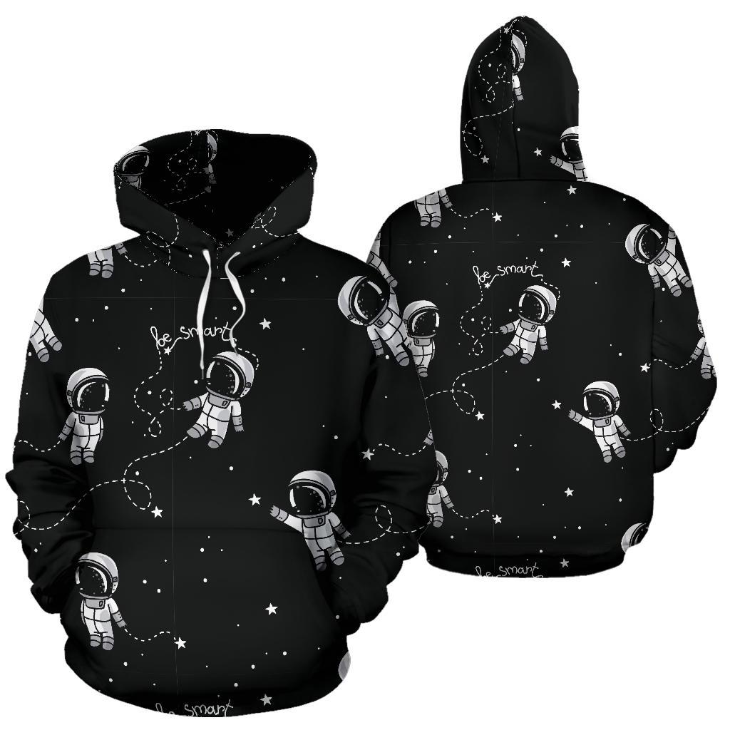 Astronaut Pattern Print Women Men Pullover Hoodie-grizzshop