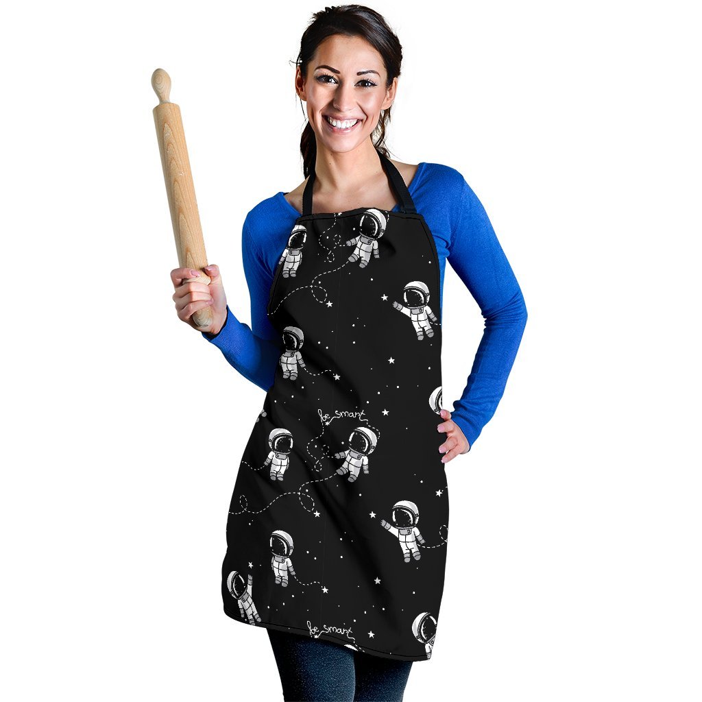 Astronaut Pattern Print Women's Apron-grizzshop