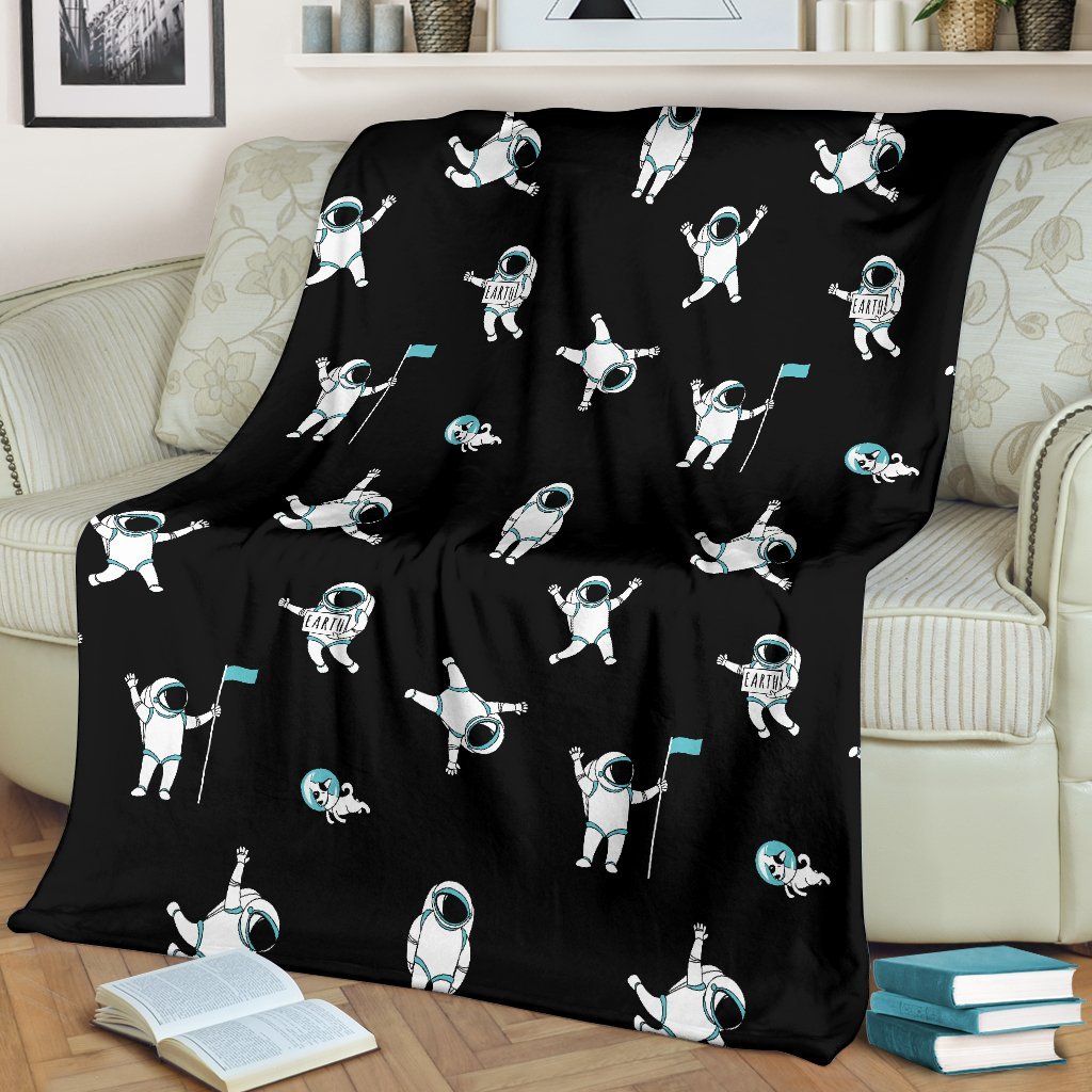 Astronaut Print Pattern Blanket-grizzshop