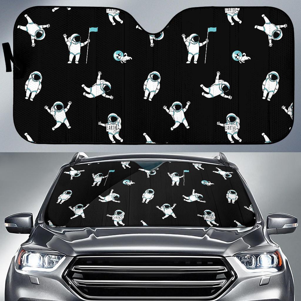 Astronaut Print Pattern Car Sun Shade-grizzshop