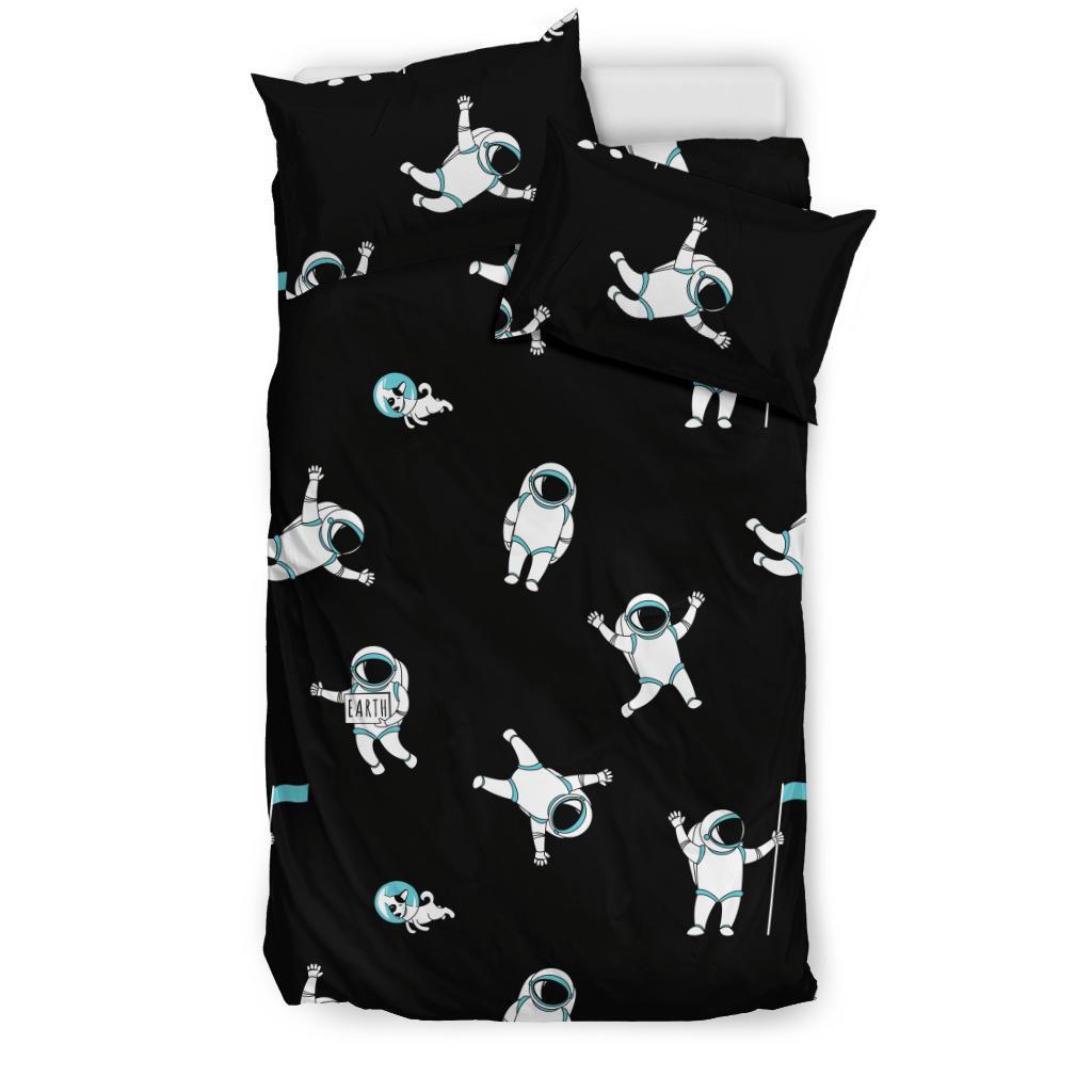 Astronaut Print Pattern Duvet Cover Bedding Set-grizzshop