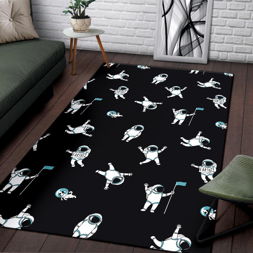 Astronaut Print Pattern Floor Mat-grizzshop