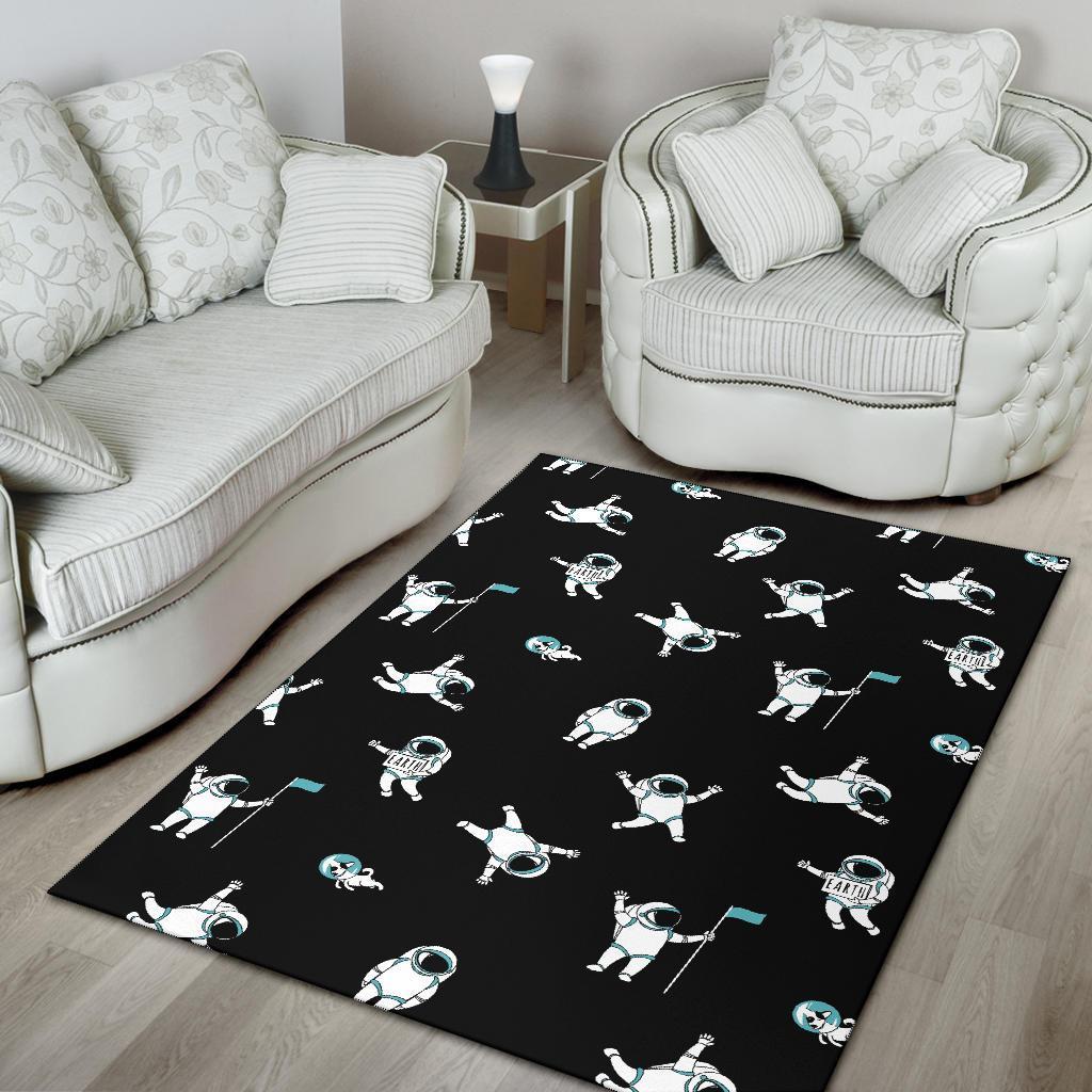 Astronaut Print Pattern Floor Mat-grizzshop