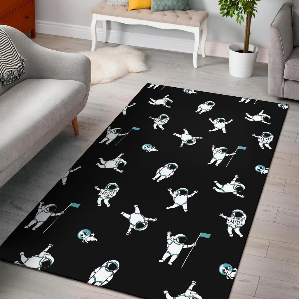 Astronaut Print Pattern Floor Mat-grizzshop