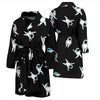 Astronaut Print Pattern Men Long Robe-grizzshop