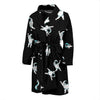 Astronaut Print Pattern Men Long Robe-grizzshop