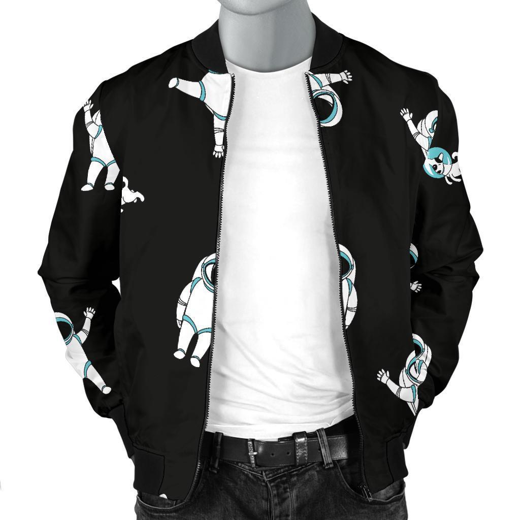 Astronaut Print Pattern Men's Bomber Jacket-grizzshop