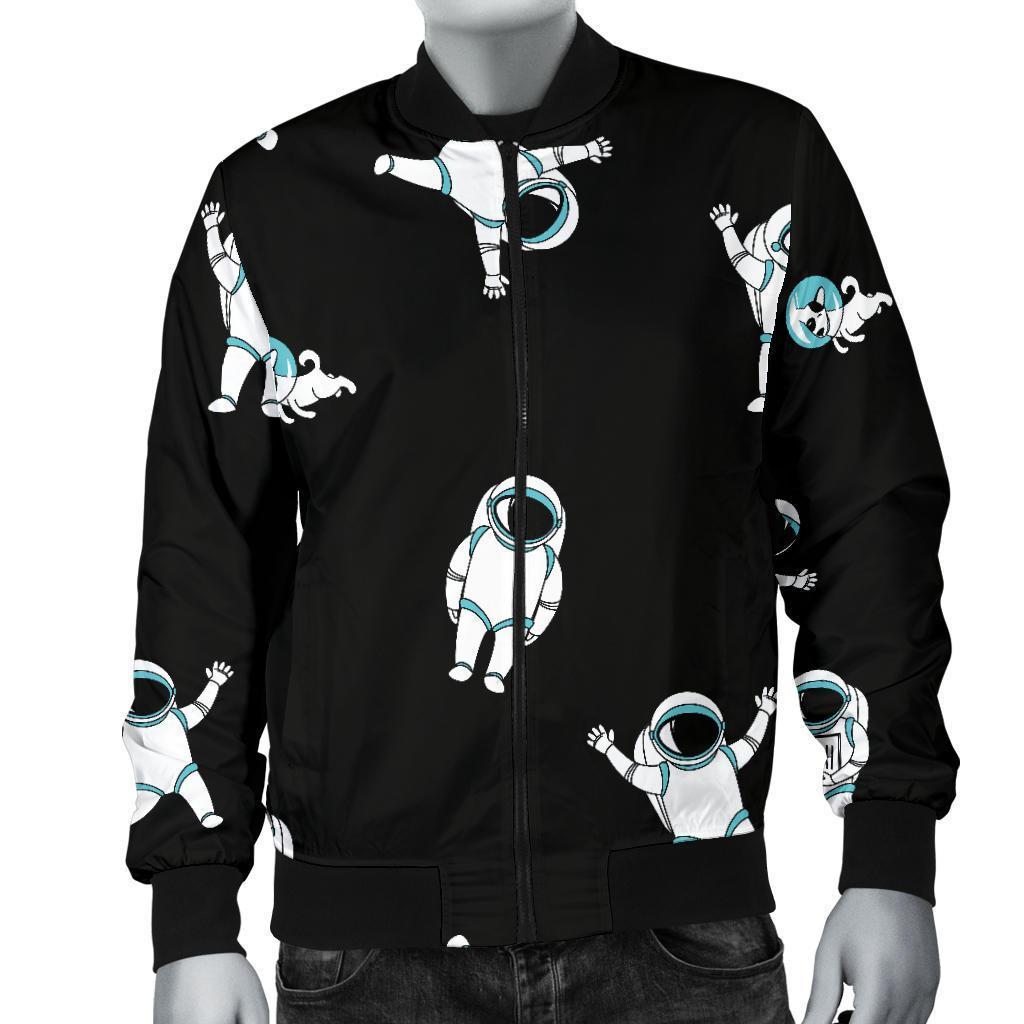 Astronaut Print Pattern Men's Bomber Jacket-grizzshop