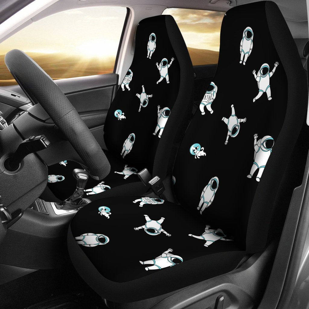 Astronaut Print Pattern Universal Fit Car Seat Covers-grizzshop