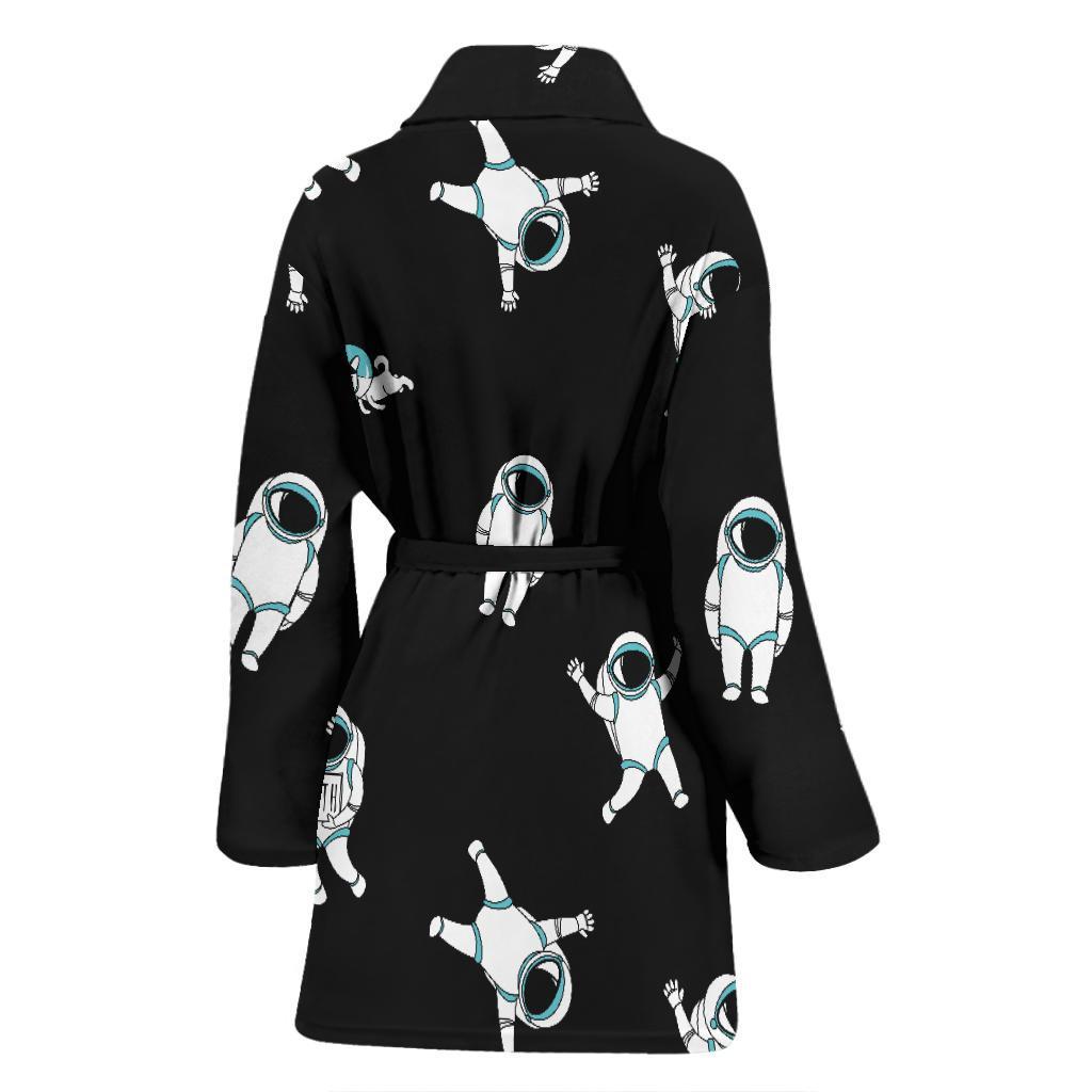 Astronaut Print Pattern Women Long Robe-grizzshop