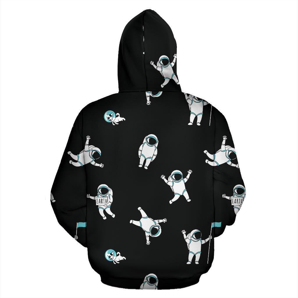 Astronaut Print Pattern Women Men Pullover Hoodie-grizzshop