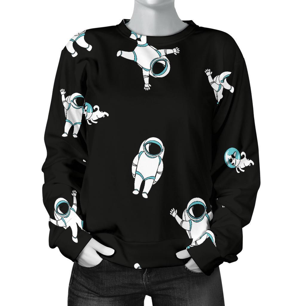 Astronaut Print Pattern Women's Sweatshirt-grizzshop