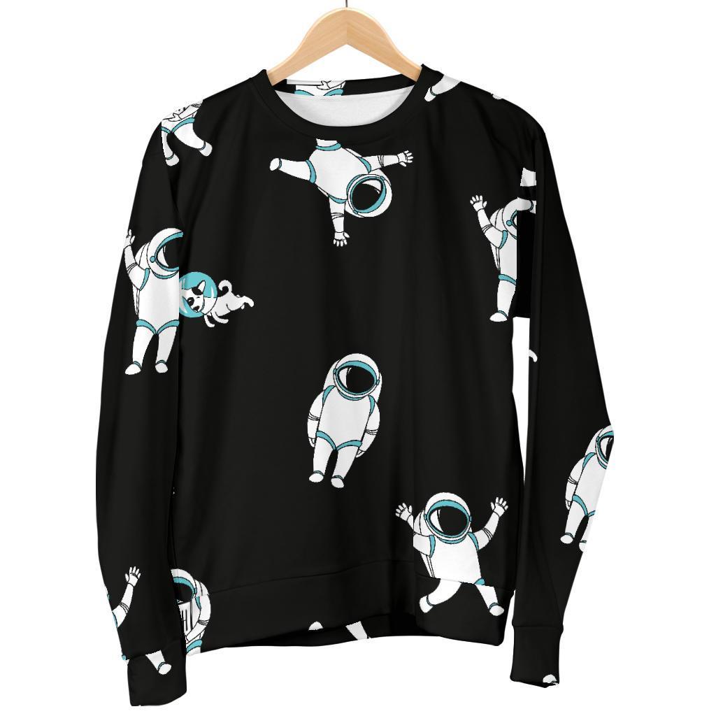 Astronaut Print Pattern Women's Sweatshirt-grizzshop