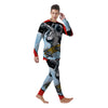 Astronaut Skateboard Print Men's Pajamas-grizzshop