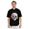 Astronaut Skull Digital Glitch Print Men's Short Sleeve Shirts-grizzshop