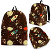 Astronaut Space Pattern Print Backpack-grizzshop