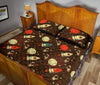 Astronaut Space Pattern Print Bed Set Quilt-grizzshop