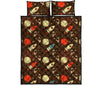 Astronaut Space Pattern Print Bed Set Quilt-grizzshop