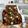 Astronaut Space Pattern Print Blanket-grizzshop