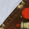 Astronaut Space Pattern Print Blanket-grizzshop