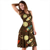 Astronaut Space Pattern Print Dress-grizzshop