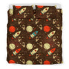 Astronaut Space Pattern Print Duvet Cover Bedding Set-grizzshop