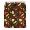 Astronaut Space Pattern Print Duvet Cover Bedding Set-grizzshop