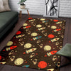 Astronaut Space Pattern Print Floor Mat-grizzshop