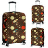 Astronaut Space Pattern Print Luggage Cover Protector-grizzshop