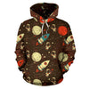 Astronaut Space Pattern Print Women Men Pullover Hoodie-grizzshop