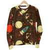 Astronaut Space Pattern Print Women's Sweatshirt-grizzshop