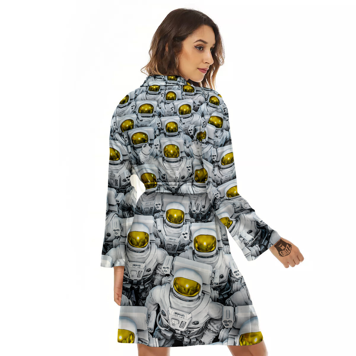 Astronauts Group Print Women's Robe-grizzshop