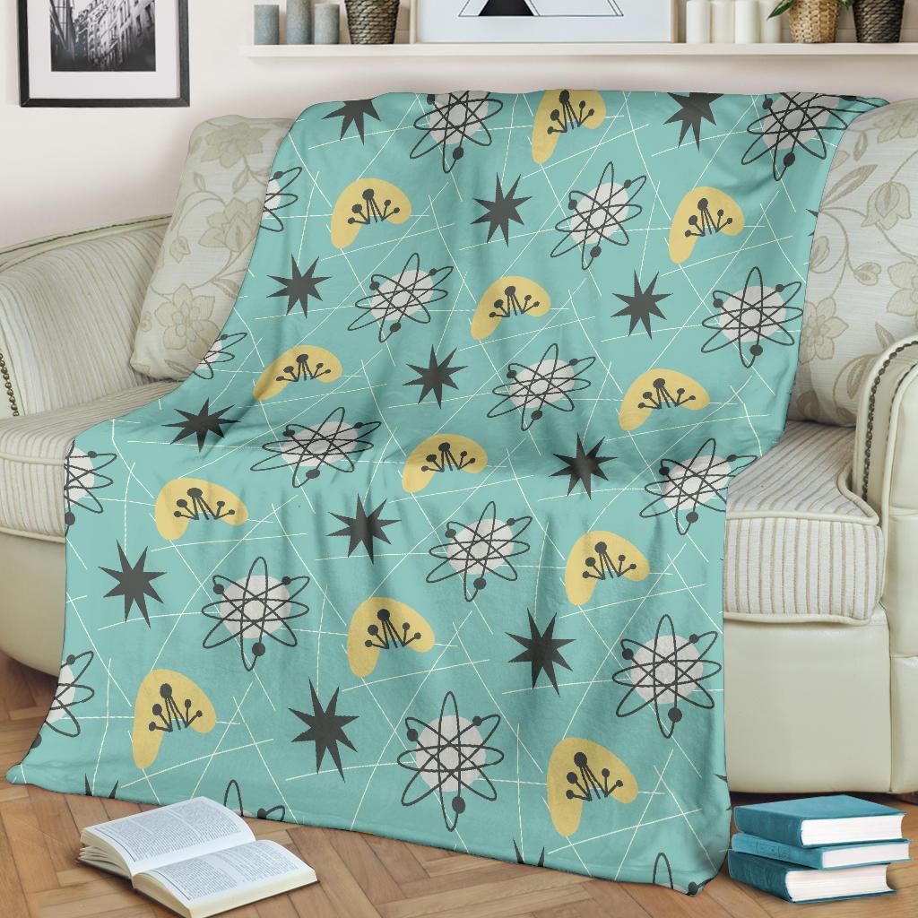 Atom Science Pattern Print Blanket-grizzshop