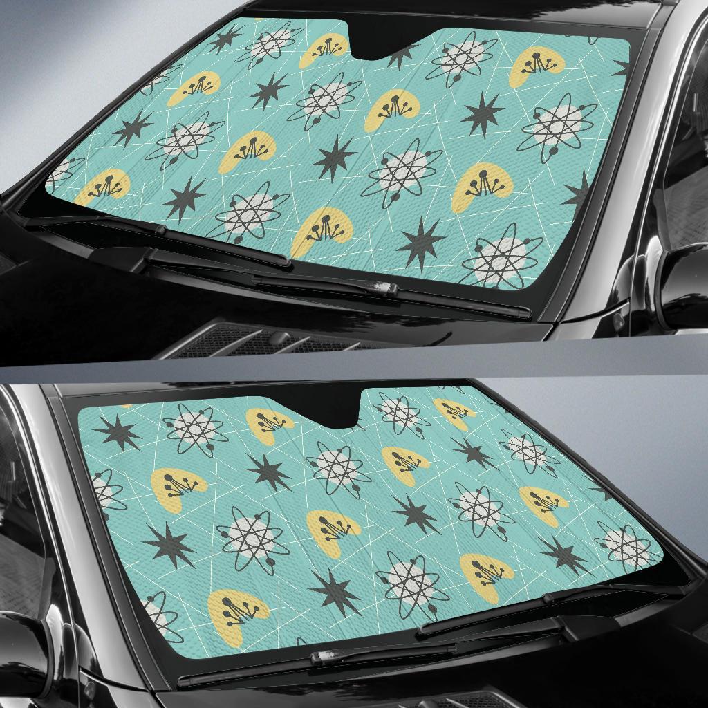 Atom Science Pattern Print Car Sun Shade-grizzshop